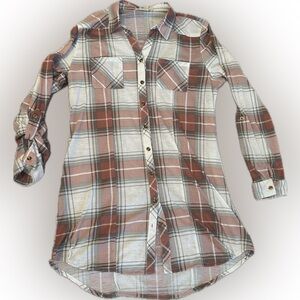Super Soft Girls Plaid Top size 12 NWOT